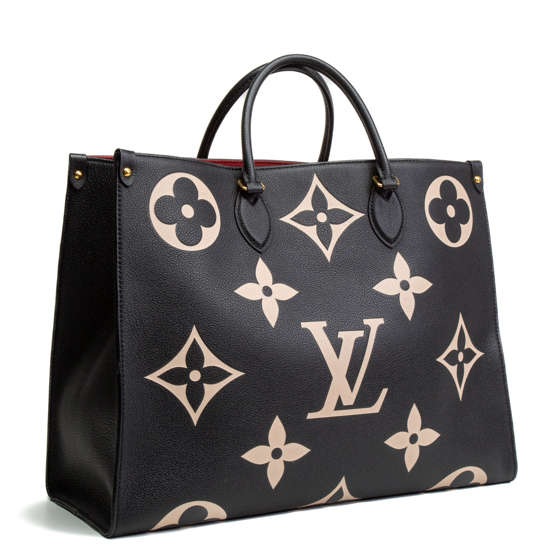 Louis Vuitton Monogram Empreinte Bicolor Onthego GM - Negro/Crema