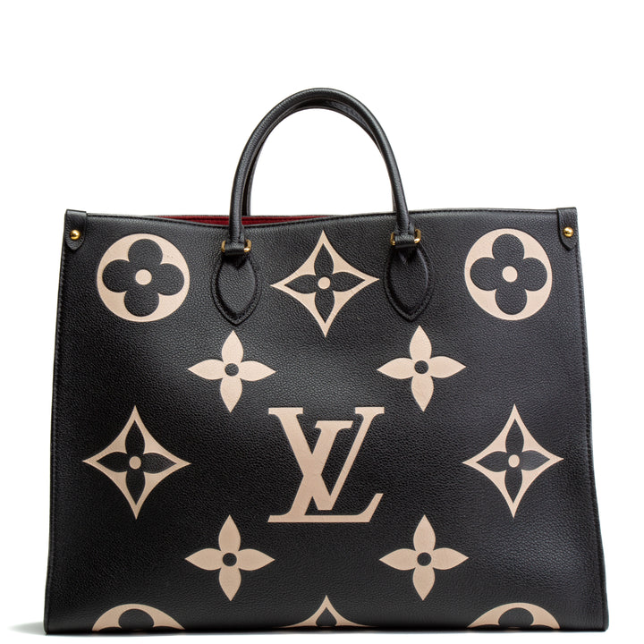 Louis Vuitton Monogram Empreinte Bicolor Onthego GM - Negro/Crema