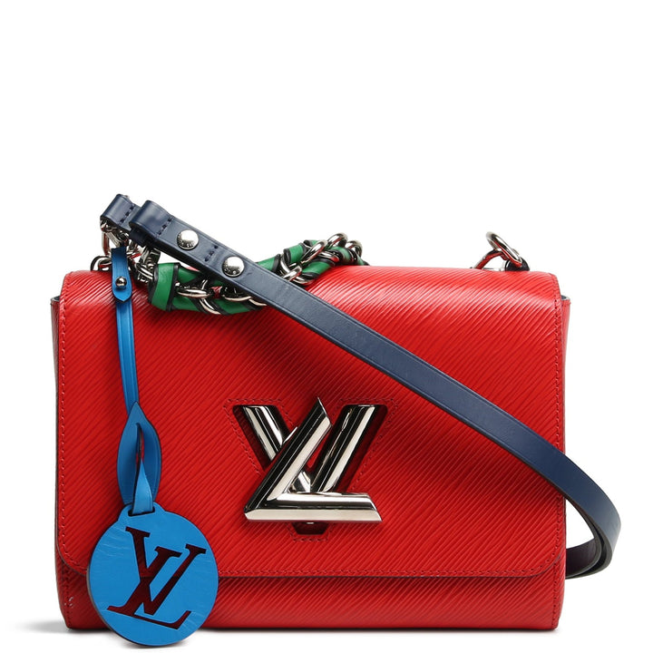 LOUIS VUITTON CORREA ENCENDIDA ESPI EPI TWIST SOMBRO BOLSO - ROJO