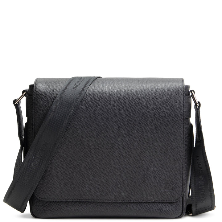 LOUIS VUITTON TAIGA BOLSA DEL MENSAJE ROMANO - Negro