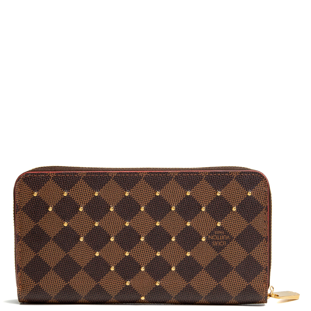 Luis Vuitton Studded Continental Billet - Damier Ebene