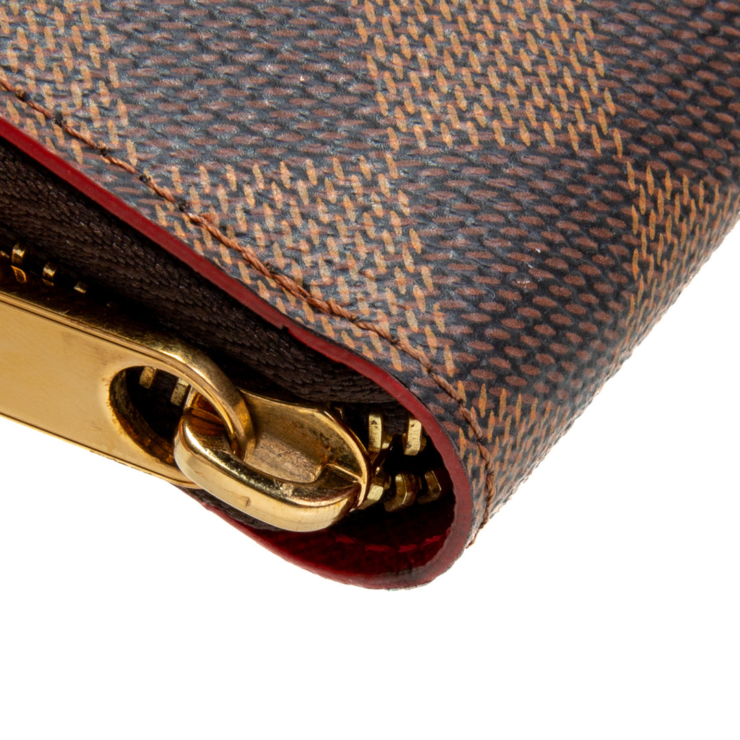 Luis Vuitton Studded Continental Billet - Damier Ebene