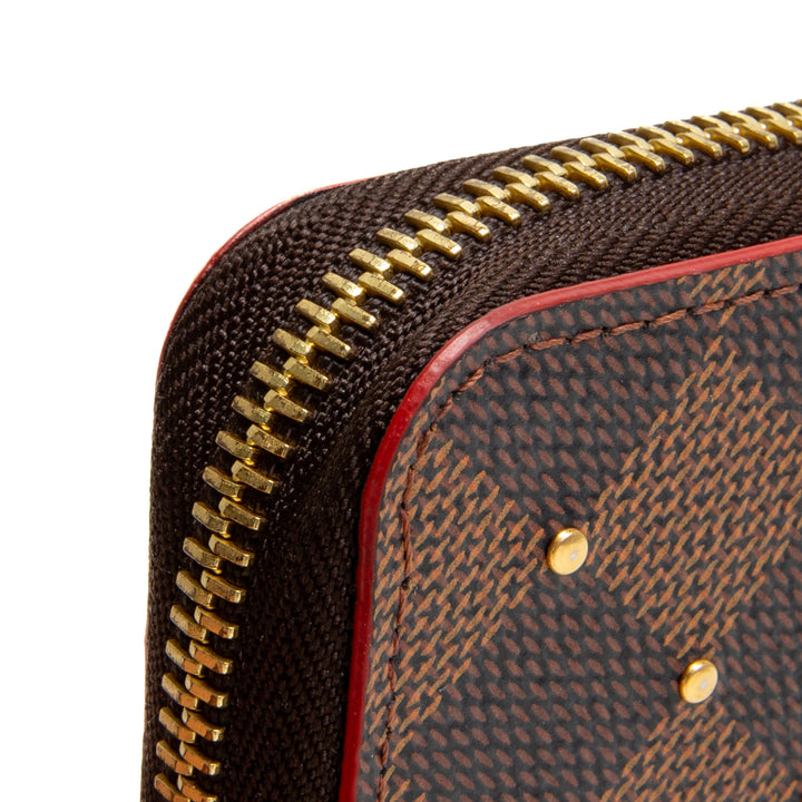 Luis Vuitton Studded Continental Billet - Damier Ebene