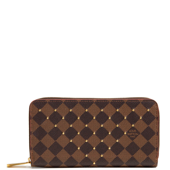 Luis Vuitton Studded Continental Billet - Damier Ebene