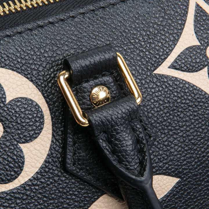 Louis Vuitton Monogram Empreinte Bicolor Speedy Bandouliere 25 - Negro/Beige