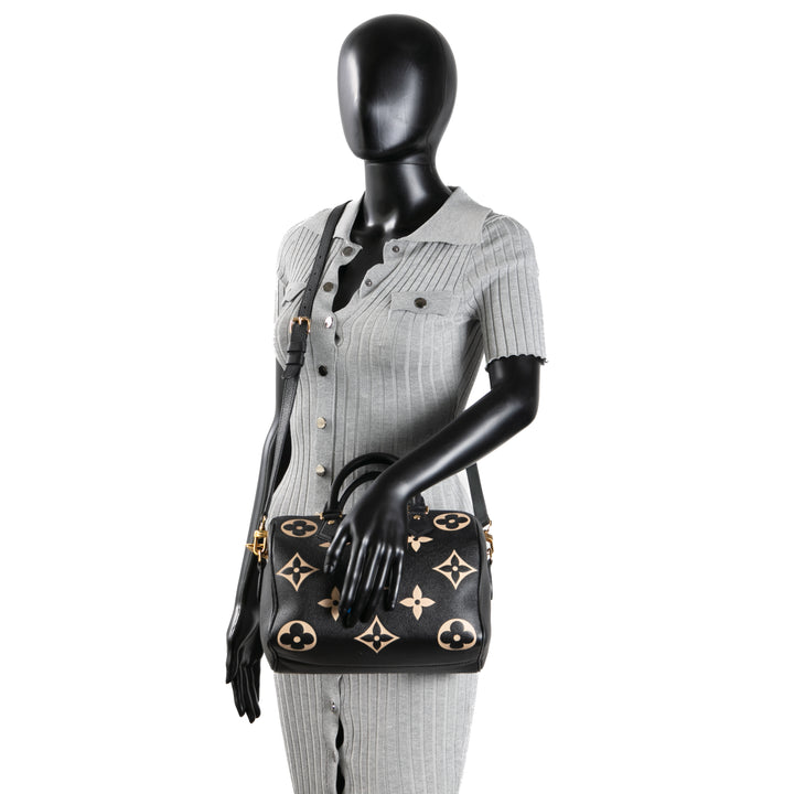 Louis Vuitton Monogram Empreinte Bicolor Speedy Bandouliere 25 - Negro/Beige