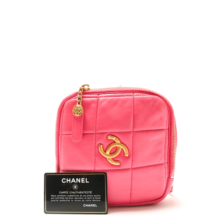 Chanel Diamond Crossbody Chain- Pink