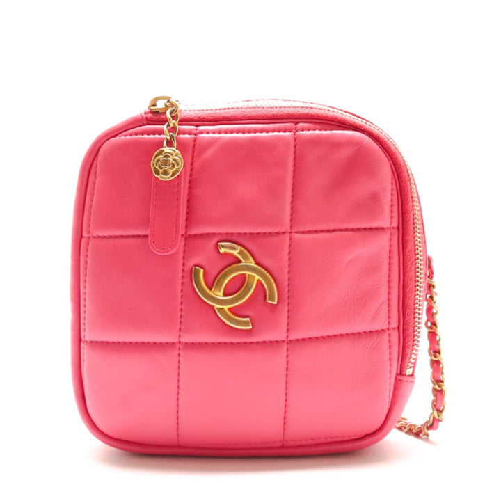 Chanel Diamond Crossbody Chain- Pink