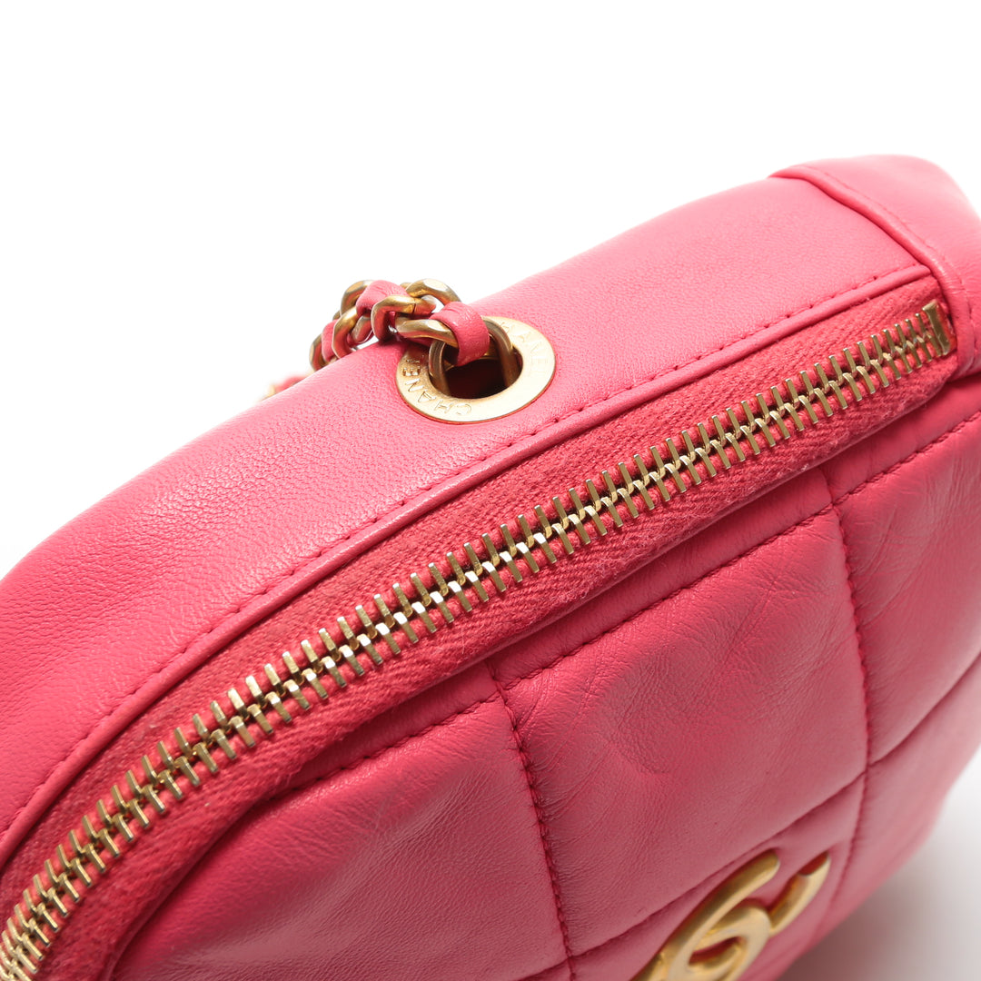 Chanel Diamond Crossbody Chain- Pink