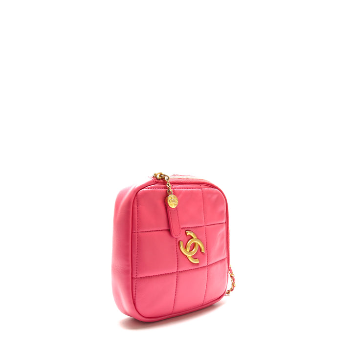 Chanel Diamond Crossbody Chain- Pink