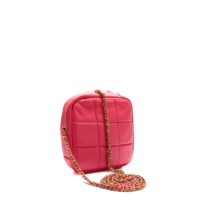 Chanel Diamond Crossbody Chain- Pink