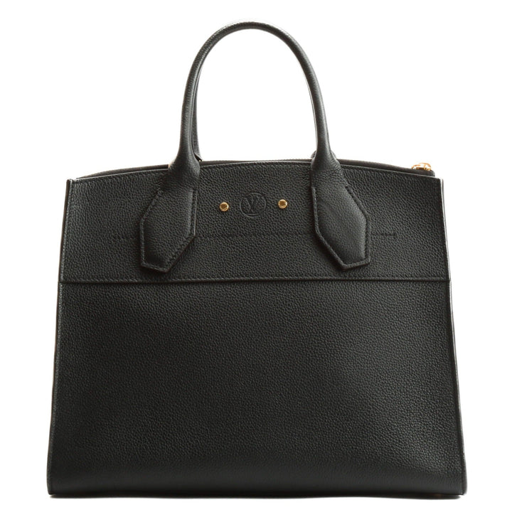 Louis Vuitton Calfskin City Steamer mm Black