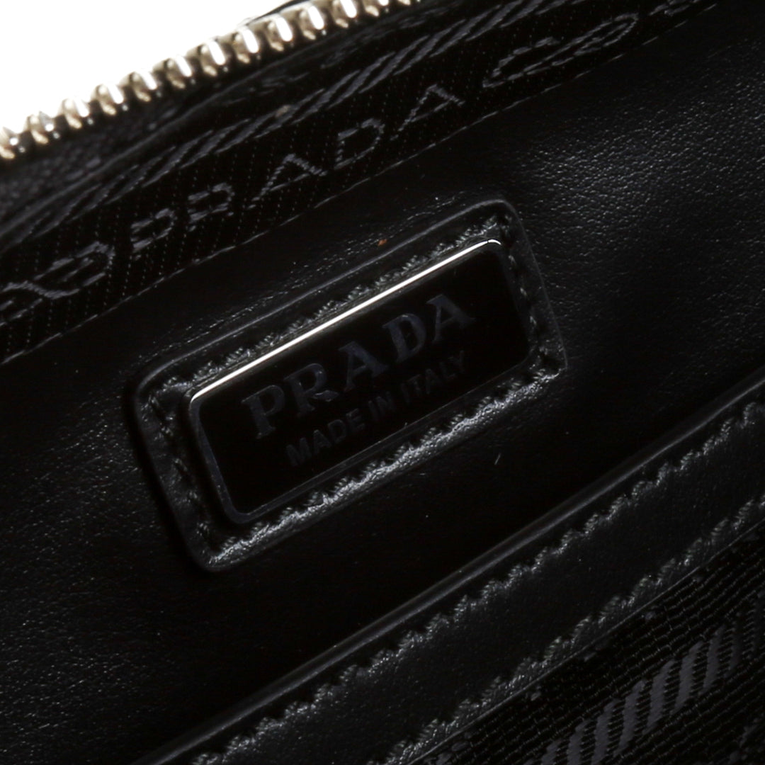 Prada Spazzolato Andoliera Bolso de cámara - Plata metálica