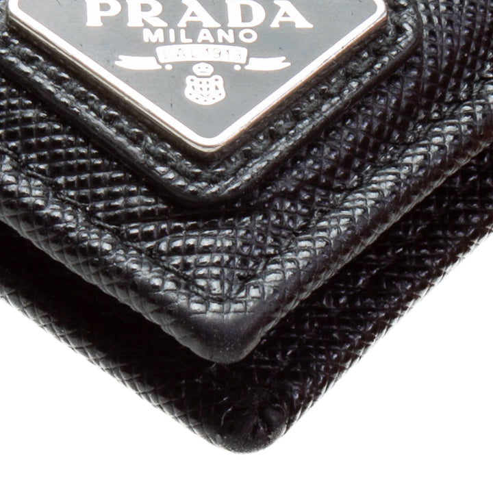 PRADA Saffiano Leather Bifold Wallet - Black