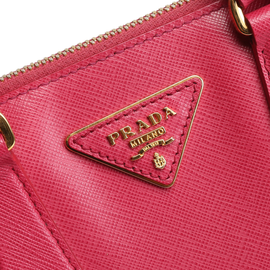 Prada Saffiano Dome Satchel - Pink