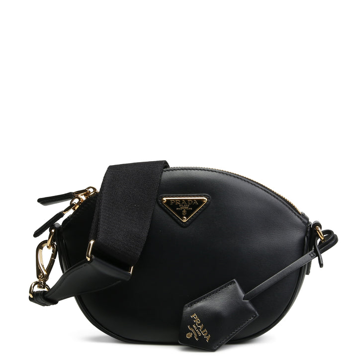 PRADA Mini Leather Shoulder Bag- Black