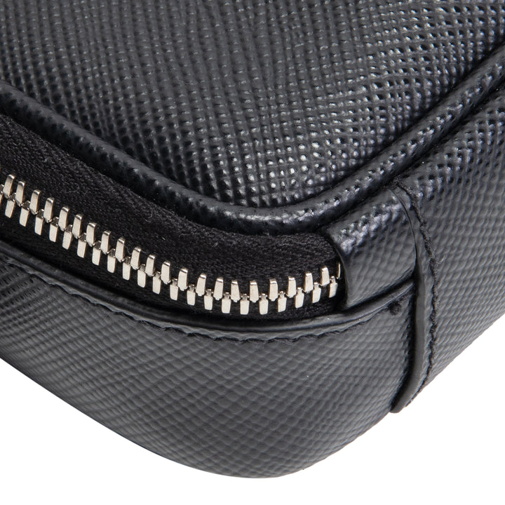 Crossbody de hombro de cuero Prada Saffiano - Negro