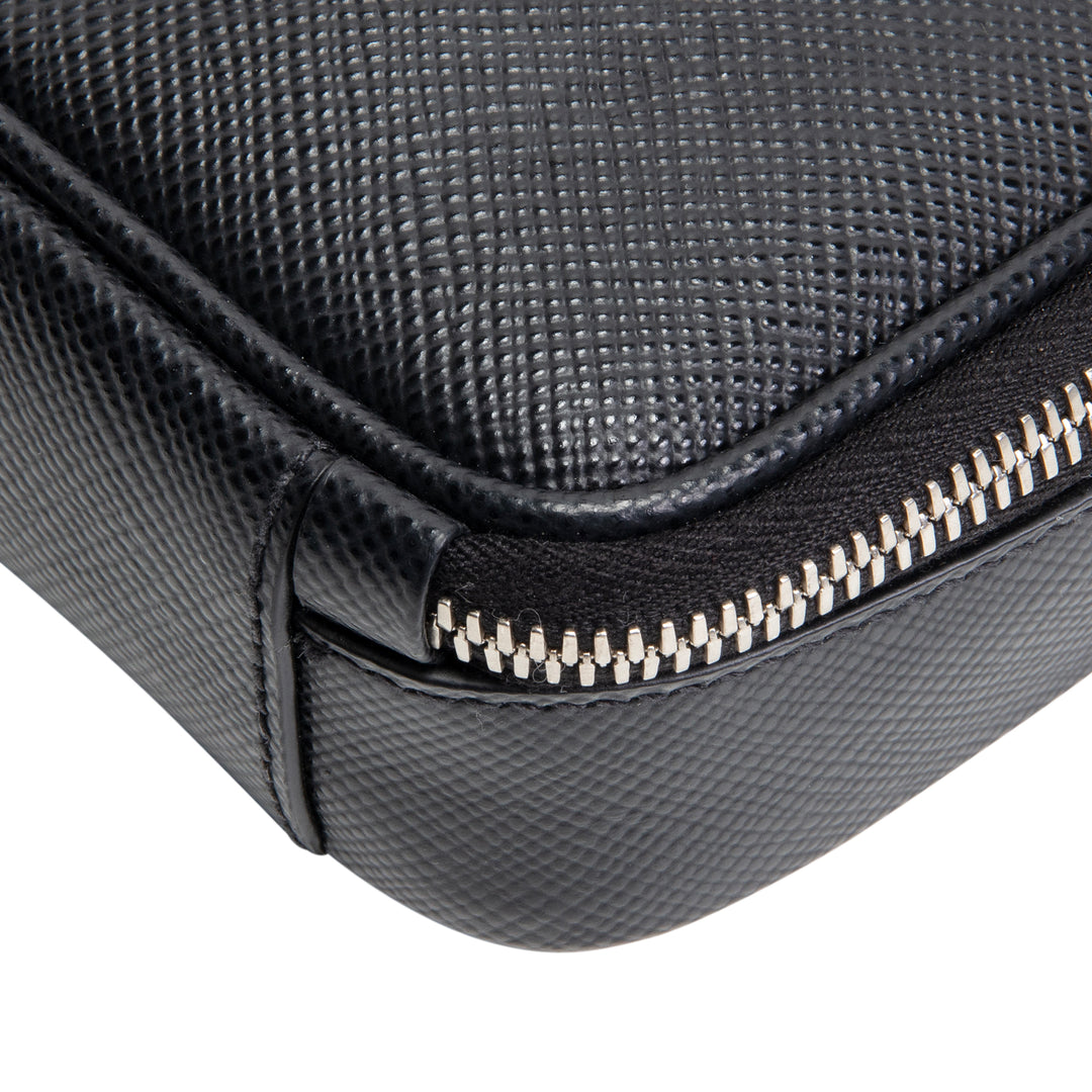 Crossbody de hombro de cuero Prada Saffiano - Negro