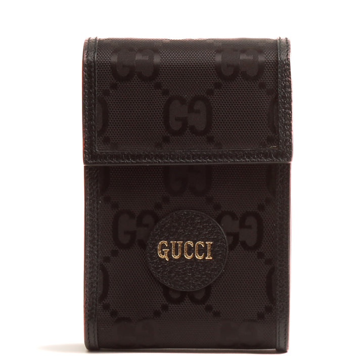 Gucci gg nylon fuera de la cuadrícula mini bolsa - negro