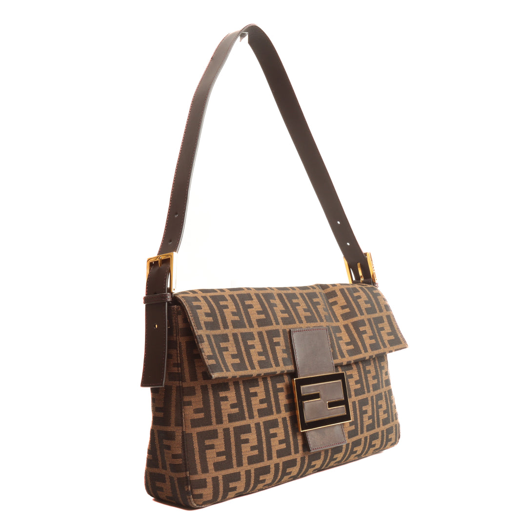 Fendi Zucca Baguette Bolsa grande - Tabaco