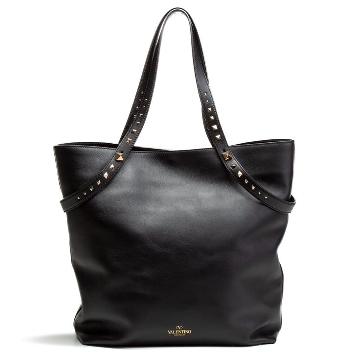 Valentino Vitello Lovestud Tote - Black