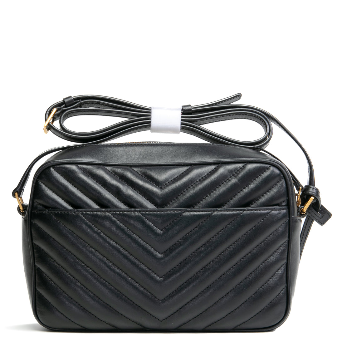 Bolsa de cámara media de Saint Laurent Lou - Negro