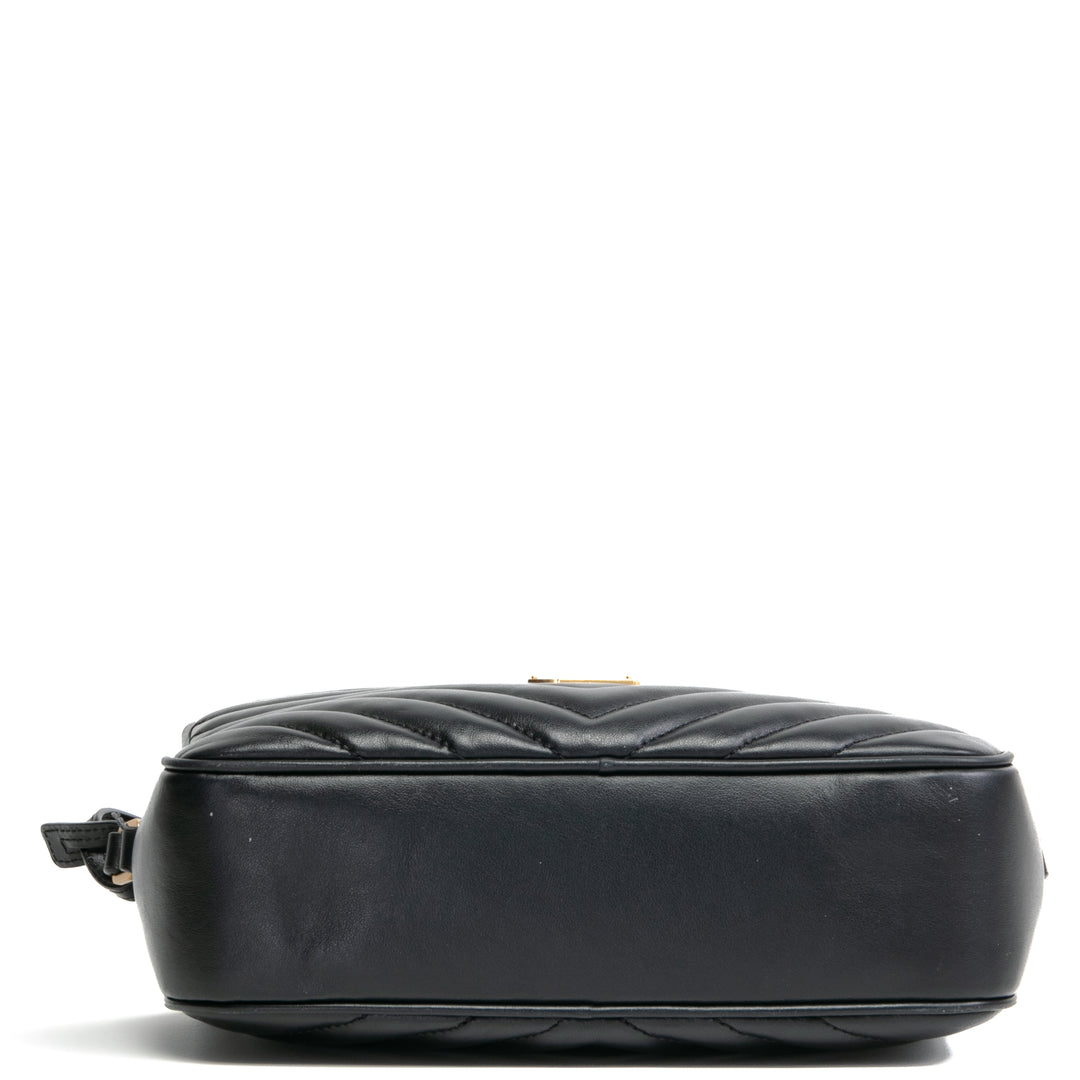 Bolsa de cámara media de Saint Laurent Lou - Negro