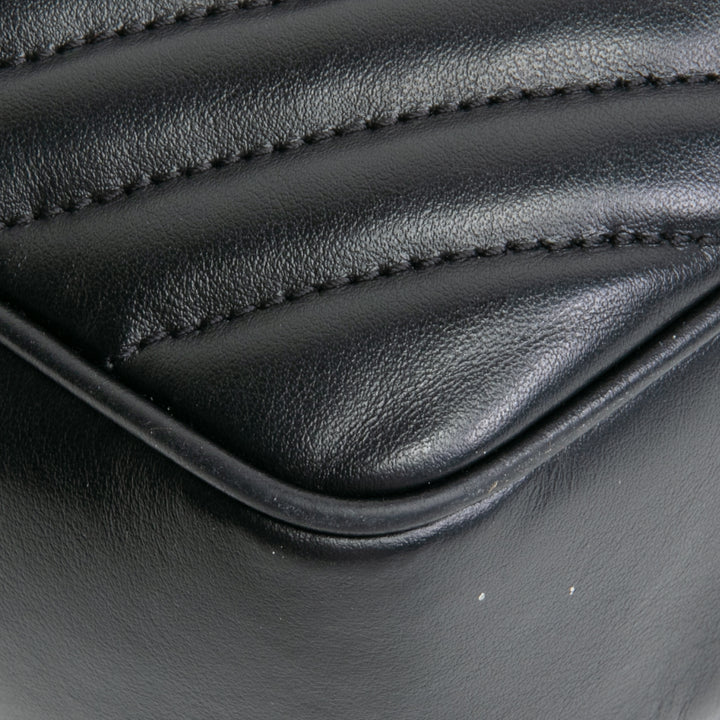 Bolsa de cámara media de Saint Laurent Lou - Negro