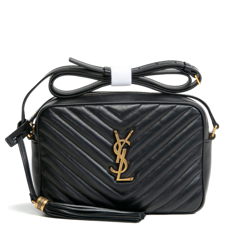 Bolsa de cámara media de Saint Laurent Lou - Negro