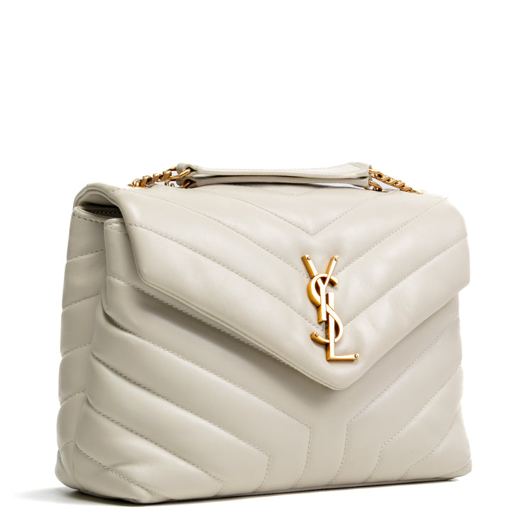 Saint Laurent Small Loulou Shoulder Bag - White