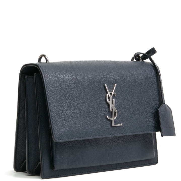 Saint Laurent Medium Sunset Satchel - Marine profundo (Marina)