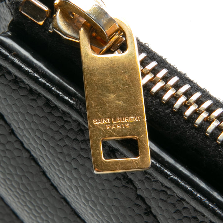 Saint Laurent Cassandra Bi -Hold Compact Billet - Black Outlet Sale Venta