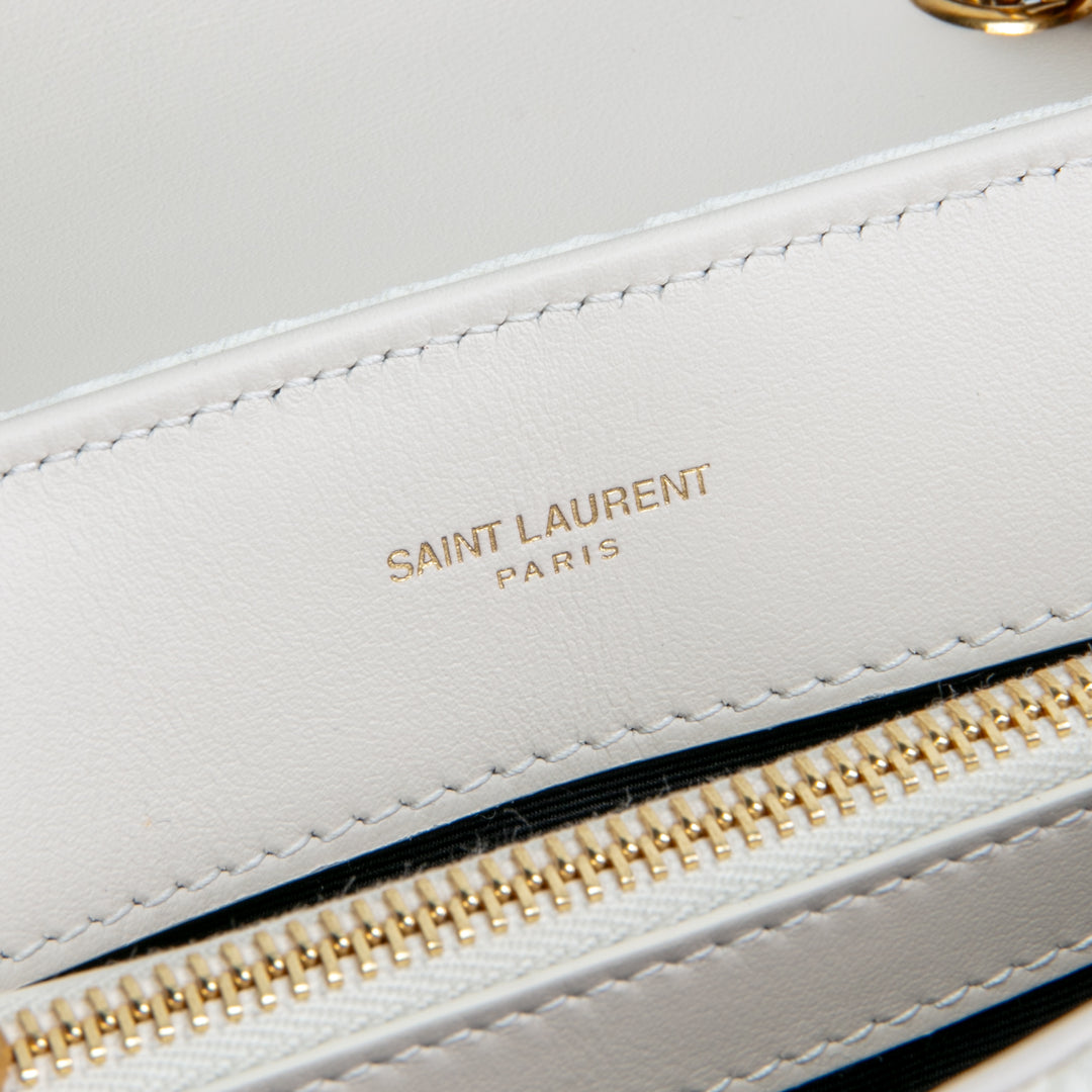 Saint Laurent Loulou Bolso de hombro - Crema